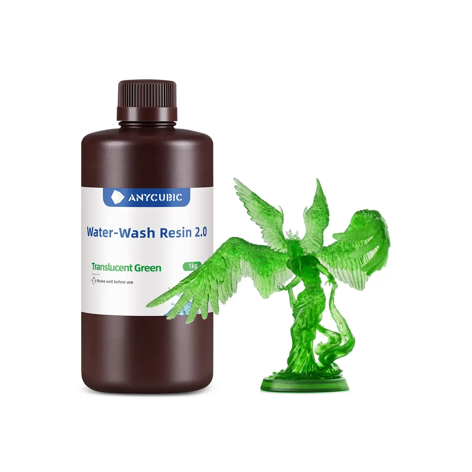 Anycubic Water-Wash Resin 2.0 - 20ADET Şeffaf Yeşil