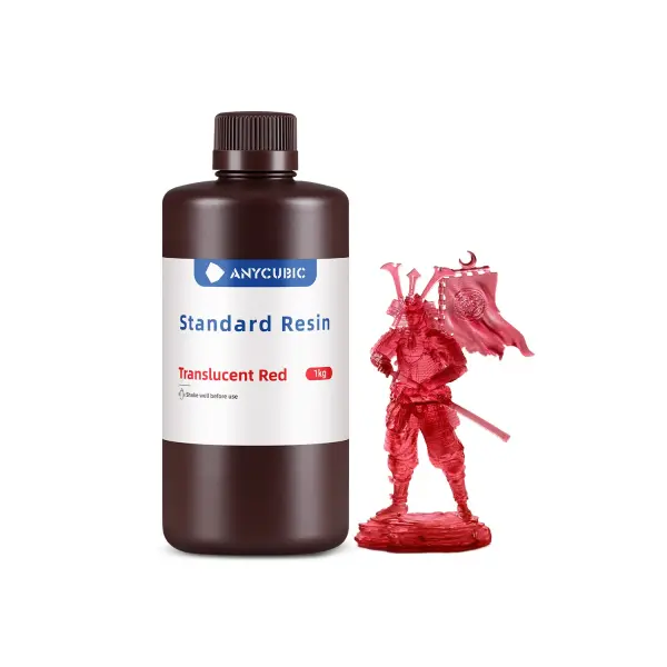 Anycubic Standart Uv Reçine Şeffaf Kırmızı