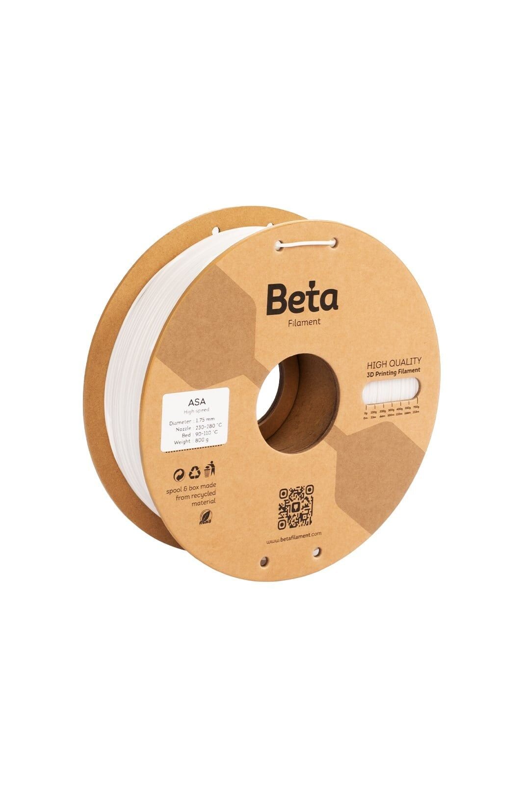 Beta ASA HS Filament White