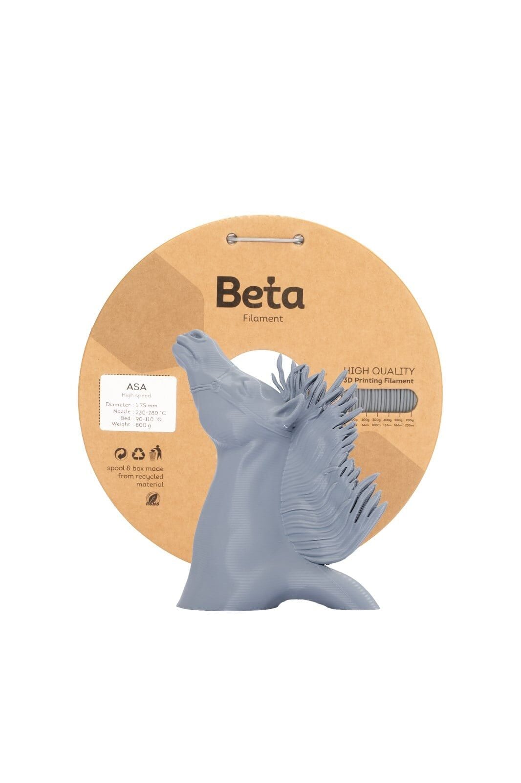 Beta ASA HS Filament Grey