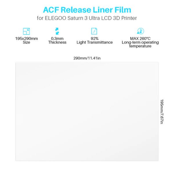 Elegoo Saturn 3 Ultra ACF Film - 5 Adet