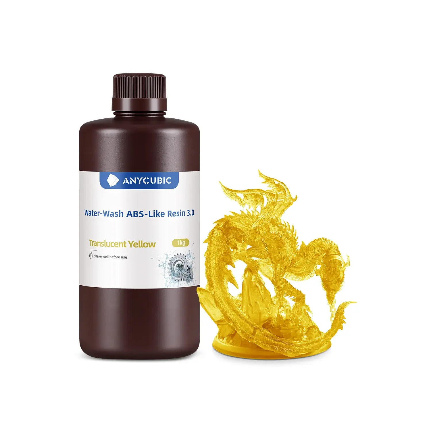 Anycubic Water-Wash ABS-Like Resin 3.0-Şeffaf Sarı - 20 ADET