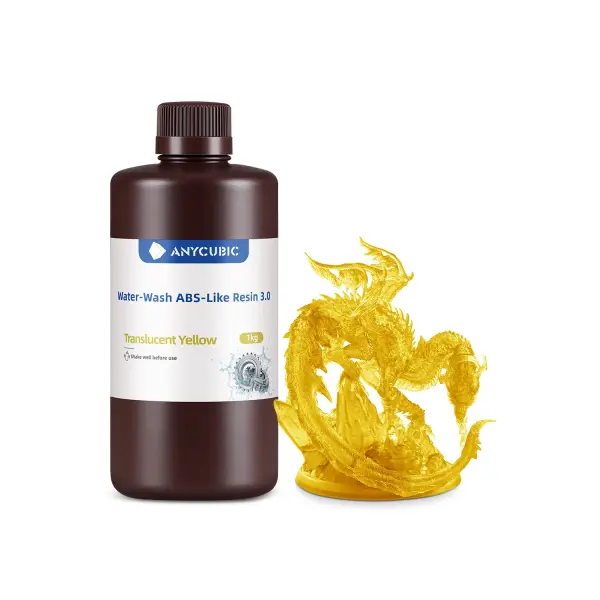 Anycubic Water-Wash ABS-Like Resin 3.0-Şeffaf Sarı - 20 ADET